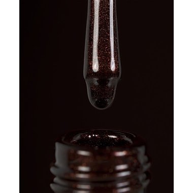 Гель-лак DARK New collection 113 коричневый с шиммером 10 мл - Фото №3