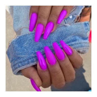 Неоновый маникюр (Длинные фиолетовые ногти)