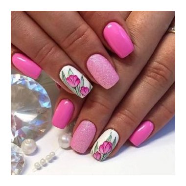 Summer manicure (Pink)