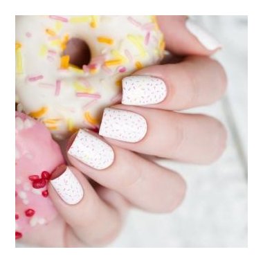 Summer manicure (White with design)