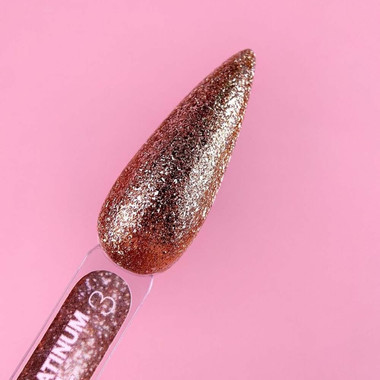 Glitter gel LUNA Platinum №03 for design bronze with glitter 5 ml (804-2937) - Фото №3