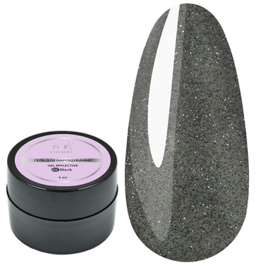Gel für Extensions TUFI profi PREMIUM Gel Reflektierende №02 schwarz reflektierend 5 g (0308088) - Фото №1