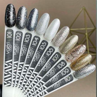 Gellack VALERI Farbe Nr. 109 Gold mit Mikroglanz 6 ml (VA109) - Фото №3