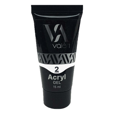 Acrylic gel VALERI №02 transparent 15 ml (VAG15-02) - Фото №1
