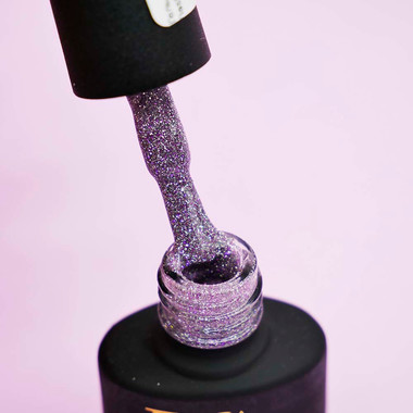 Гель-лак светоотражающий VALERI Flash №04 серебристо-фиолетовый 6 мл (VFl6-04) - Фото №2