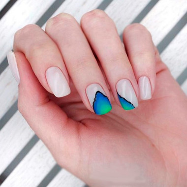 Градиент на ногтях (Минималистичный омбре)