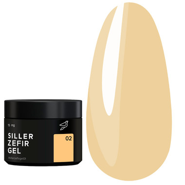 Gel for extension SILLER Zefir No. 02 (jar) pastel beige 15 ml (NF-00019229) - Фото №1