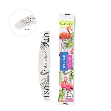 Пилочка для ногтей безопасный пакет Aba Group Полумесяц 180/240 SLIM - FLAMING - Фото №2