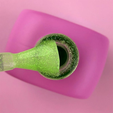 Топ для ногтей LUNA Matte Sand Green Non Wipe без липкого слоя с эффектом песчаной текстуры светло-зеленый 13 мл (300-3429) - Фото №2