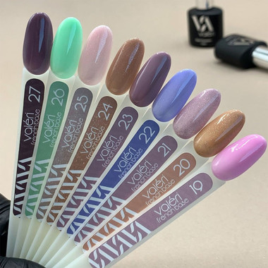 База VALERI French Base №21 нежно-розовый с серебристыми микроблестками 12 мл (VFB12-21) - Фото №3