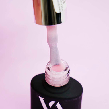 VALERI French Base № 25 creamy pink with silver microglitter 6 ml (VFB6-25) - Фото №2