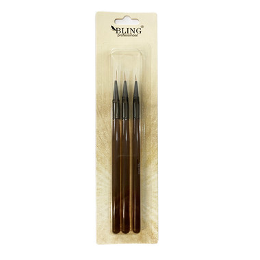 Zestaw pędzli do manicure BLING 3 szt. - Фото №2