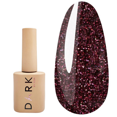 Gel polish DARK Cosmos 122 burgundy reflective 10 ml - Фото №1