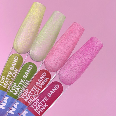 Top LUNA Matte Sand Peach Pink Non Wipe mit rosa Pfirsich-Sand-Textureffekt 13 ml (300-3430) - Фото №5