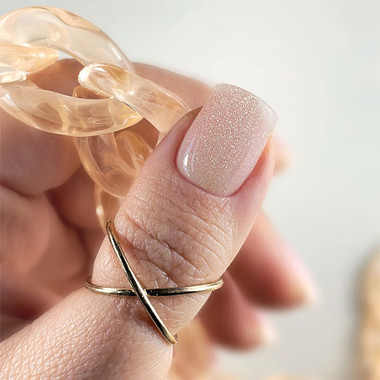 База для ногтей Slowianka 412 Sparkling Champagne Base 8 г - Фото №3