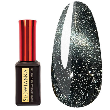 Top Coat Slowianka No Wipe Flash Cat Eye Silver 10 g - Фото №1