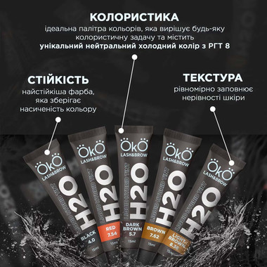 Eyebrow and eyelash dye OKO Liquid Hybrid Tint H20 LIGHT BROWN 8.36 15 ml (TINT-LB) - Фото №3