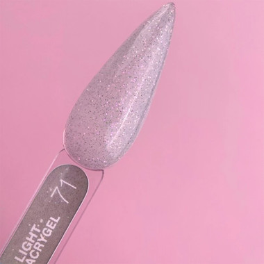 Acrygel LUNA Light №71 milky white with glitter 13 ml (249-3367-0896) - Фото №3