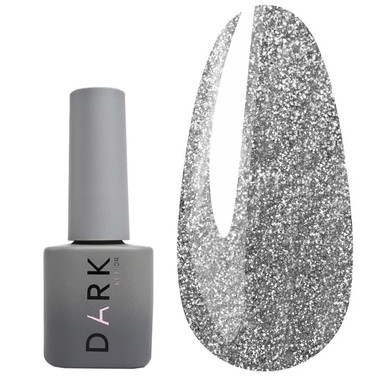 Гель-лак DARK Flash 02 темно-серебристый светоотражающий 10 мл - Фото №1