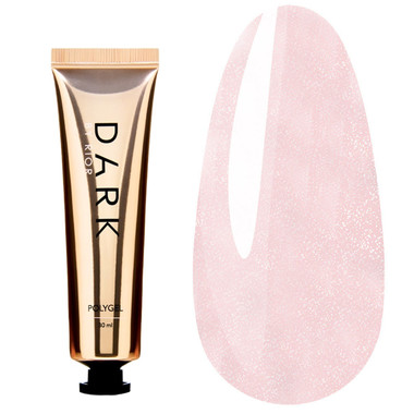 Полигель DARK PolyGel 06 светло-розовый с шиммером 30 мл (в тюбике) - Фото №1