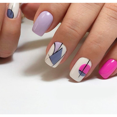 Autumn Nail Art (Geometric Shapes)