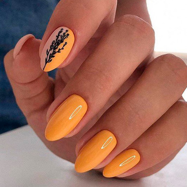 Осенние узоры на ногтях (Минимализм)