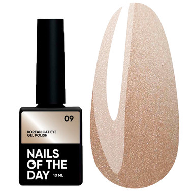 Gel polish NAILSOFTHEDAY Korean cat eye 09 nude beige 10 ml - Фото №1