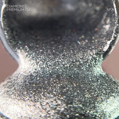 Gel polish NAILSOFTHENIGHT Diamond Premium gel 02 silver holographic 5 ml - Фото №3