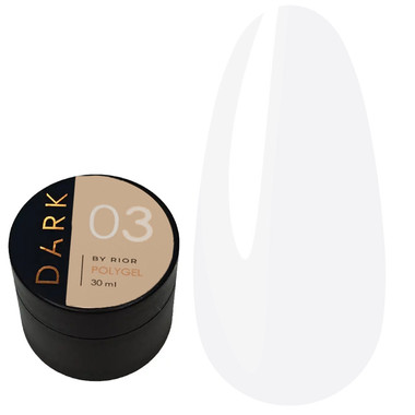 DARK PolyGel 03 milky white 30 ml (in a jar) - Фото №1