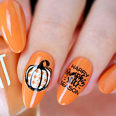 Осенние узоры на ногтях (Тематические Надписи)