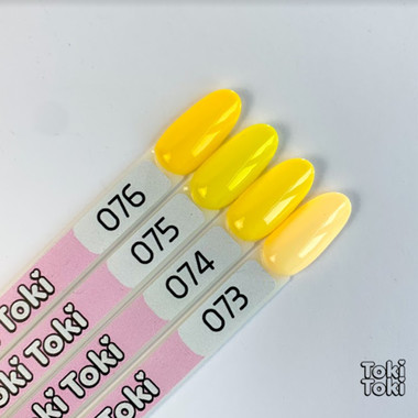 Гель-лак Toki-Toki № 073 светло-желтый 5 мл - Фото №3