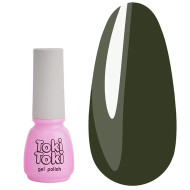 Gel polish Toki-Toki Autumn Green AG05 dark khaki 5 ml - Фото №1