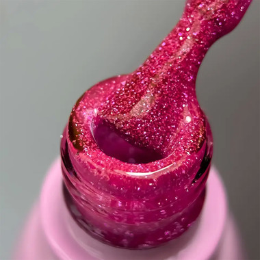 Гель-лак Toki-Toki Glitz GZ03 светоотражающий ярко-розовый 5 мл - Фото №2