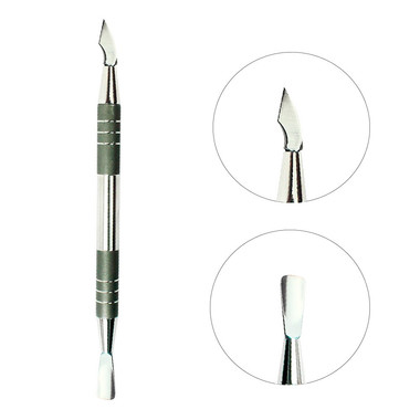 Maniküre Spatel OLTON doppelseitig mit Etui 13,5 cm Drücker + Beil - Фото №1