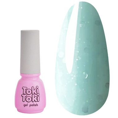 Gellack Toki-Toki Fairytale FT08 Türkis mit holografischen Glitzern 5 ml - Фото №1