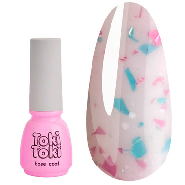 База Toki-Toki Terazzo Base TR07 розовый с розово-голубой поталью 5 мл - Фото №1
