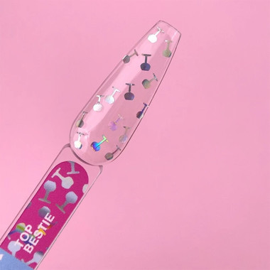 Top LUNA Bestie ohne Klebeschicht transparent, silber holografisch 13 ml (300-3924) - Фото №3
