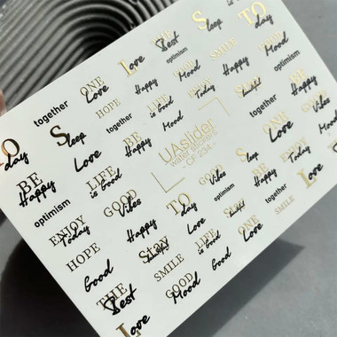 Slider design UAslider foil gold phrases in English №CF 234 - Фото №2