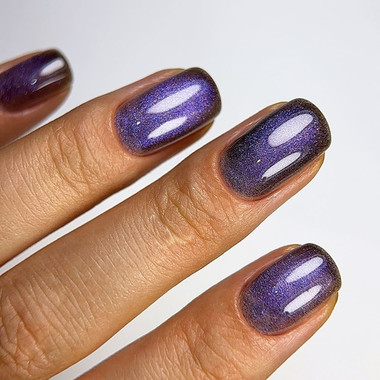Gel polish DARK Cat Eye 19 blue-violet 6 ml - Фото №2