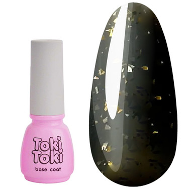 База Toki-Toki Glaze Base GL03 темный-хаки с золотой поталью 5 мл - Фото №1