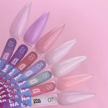 База Lunamoon Opal Base №5 прозрачный с белыми блестками 13 мл - Фото №4
