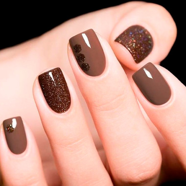 Зимний маникюр 2025 (Коричневая палитра)
