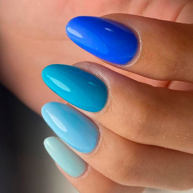 Зимний маникюр 2025 (Оттенки Синего)