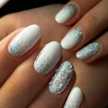 Зимний маникюр 2025 (Снежный маникюр)