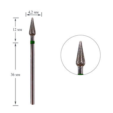 Diamond cutter Dark №120 green bud is long 042 - Фото №1