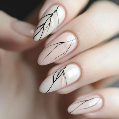 Manicure Spring 2025 (Monochrome with decor)
