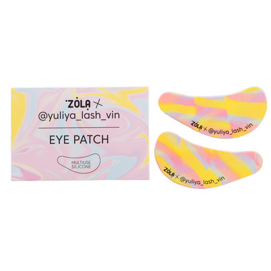 Патчи многофункциональные силиконовые ZOLA x Yuliya Lash Vin желто-розово-голубые разводы - Фото №1