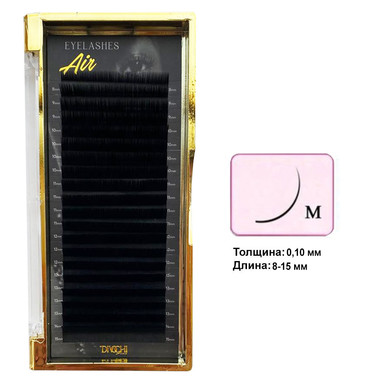 Ресницы Divochi Air MIX черный изгиб M 0.10 20 рядов 8-15 мм