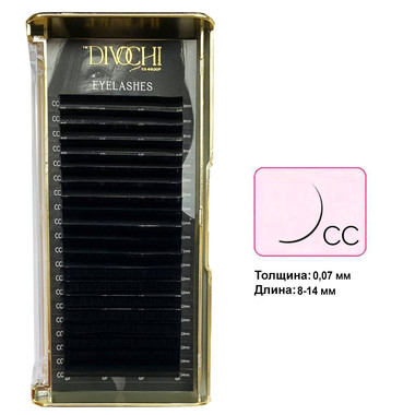 Wimpern Divochi MIX schwarz Curl CC 0,07 20 Reihen 8-14 mm