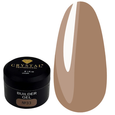 Гель для наращивания Crystal Builder Gel №33 капучино 30 мл - Фото №1
